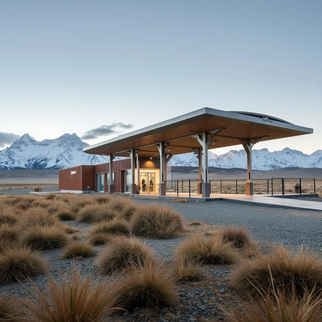 Nueva estación YPF en la Patagonia